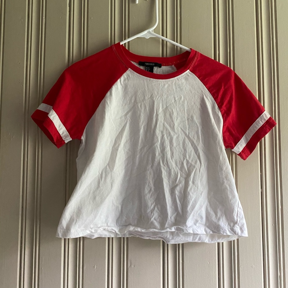 Forever 21 Baseball tee crop top
